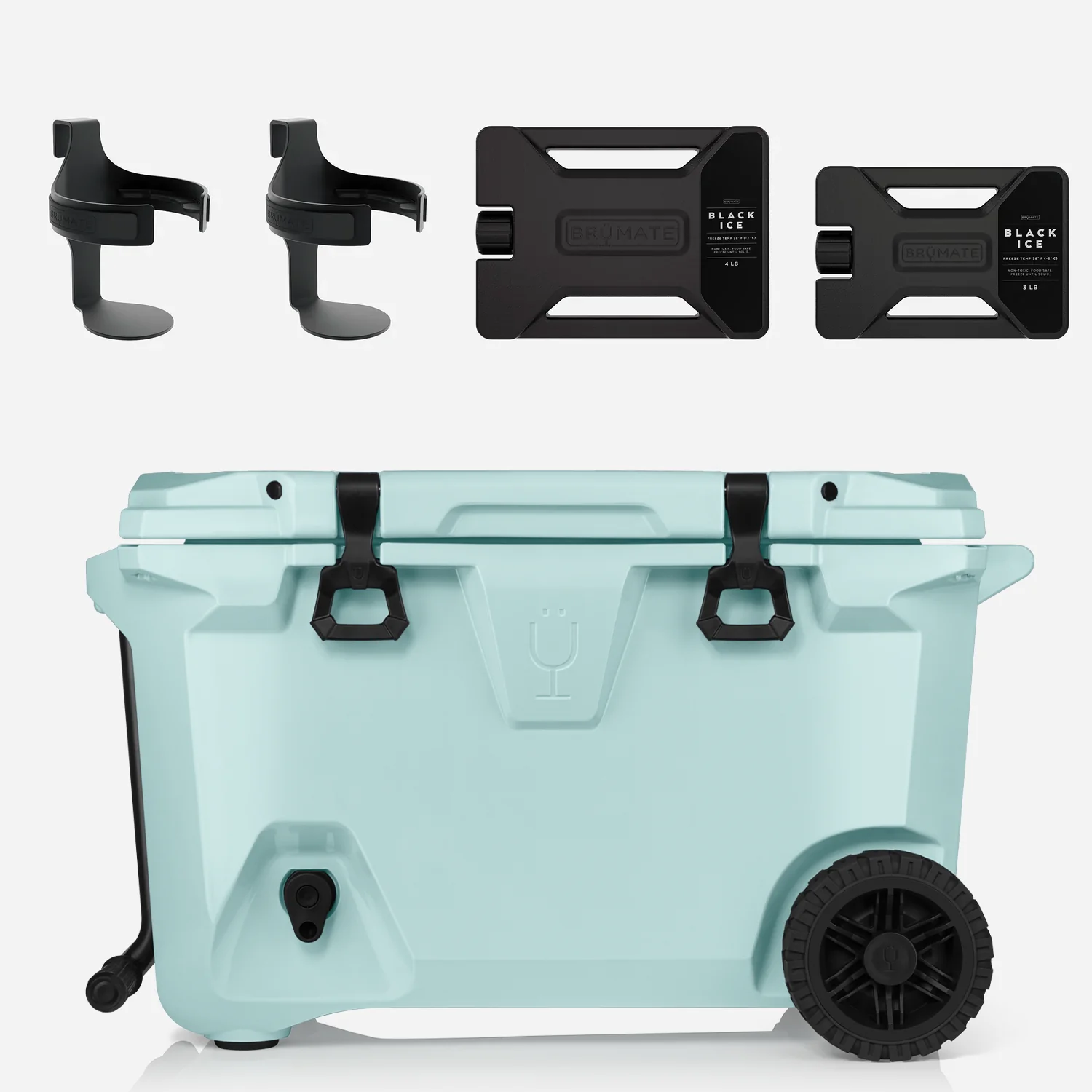 BruMate Blue Agave – BrüTank 55-Quart Double Drink Holder Cooler Bundle Bottle