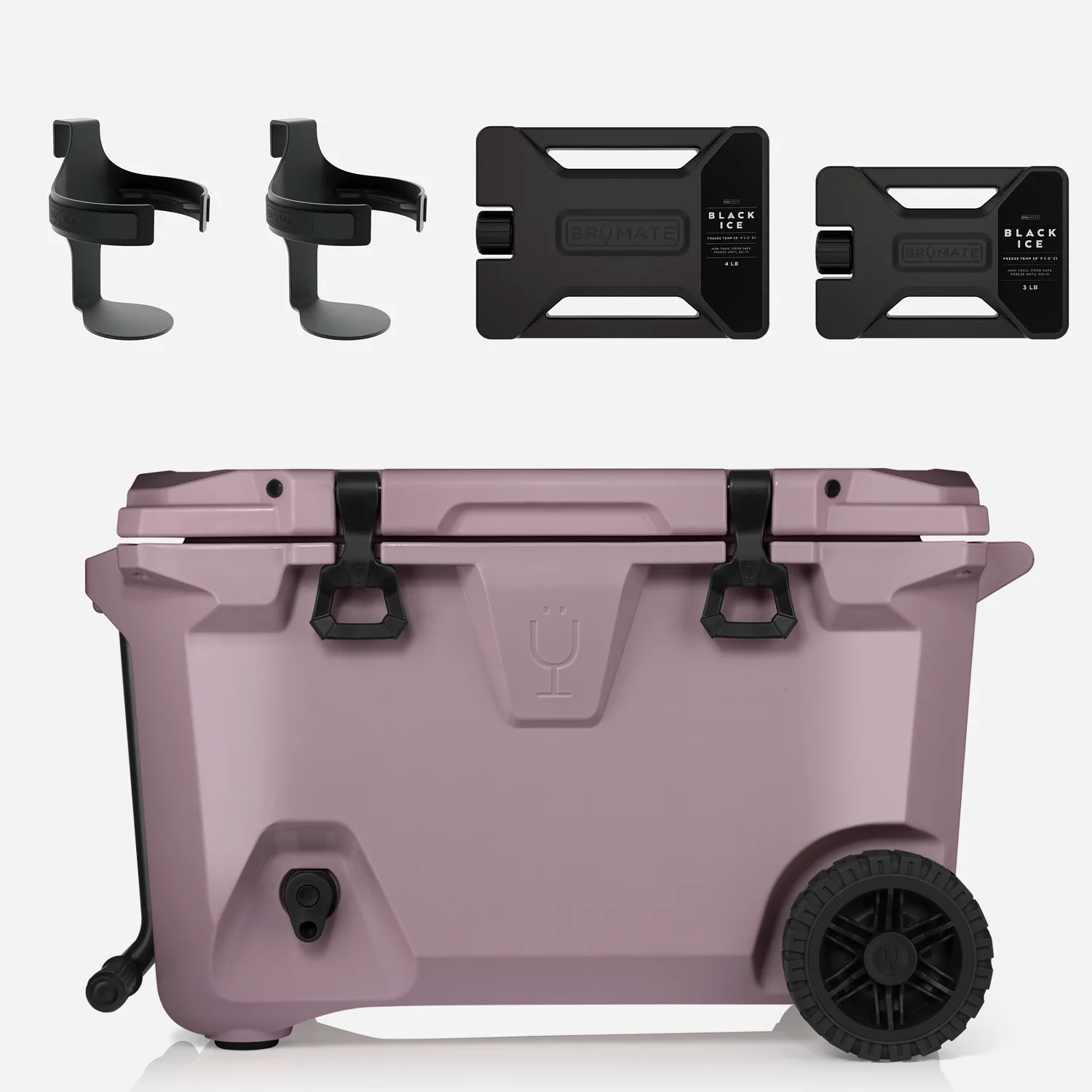 BruMate Lilac Dusk – BrüTank 55-Quart Double Drink Holder Cooler Bundle Bottle
