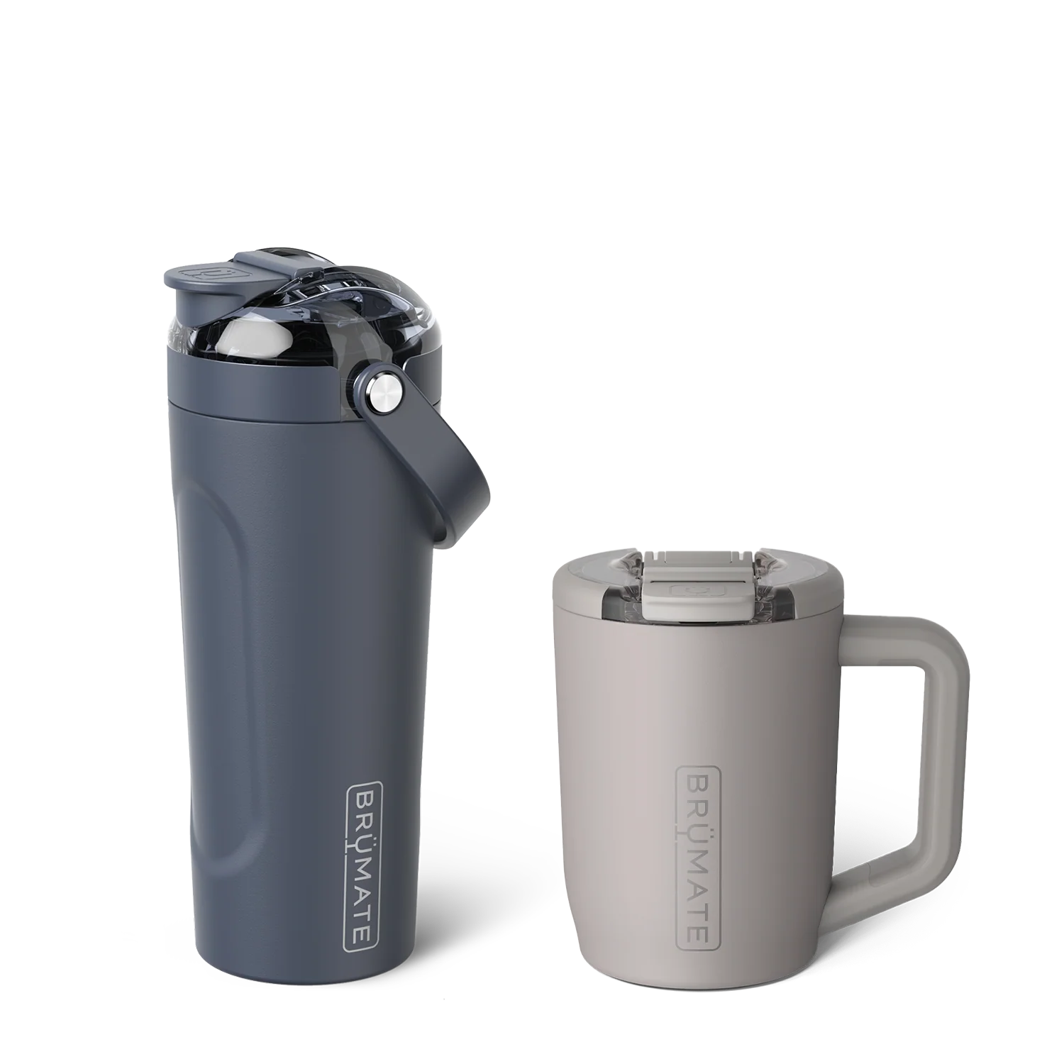 BrüMate Nightfall Blue & Mocha – MultiShaker 25oz + Müv 15oz Bundle Coffee