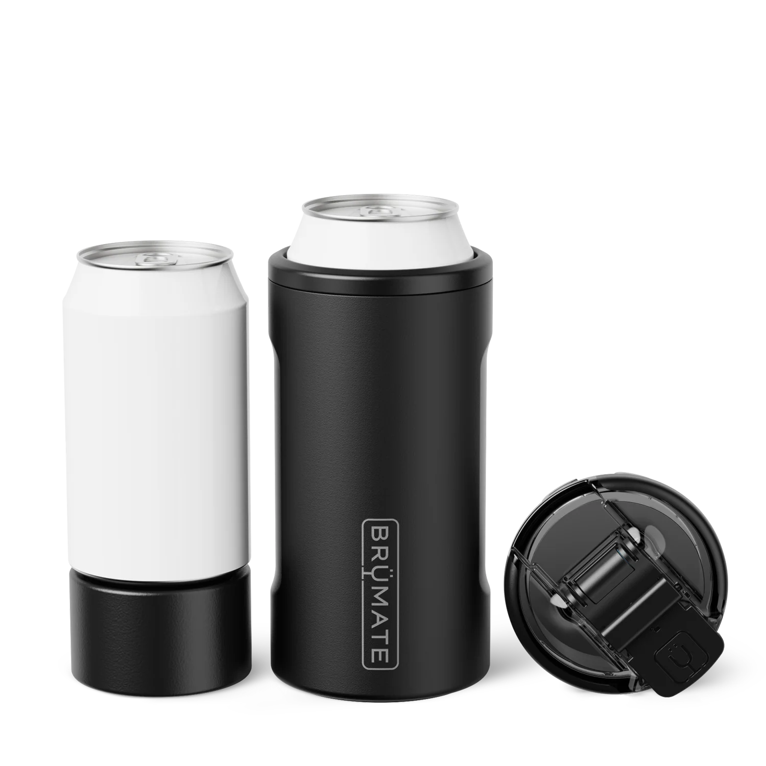 BrüMate Hopsulator Trio | Matte Black | 12/16oz Standard Cans Lid