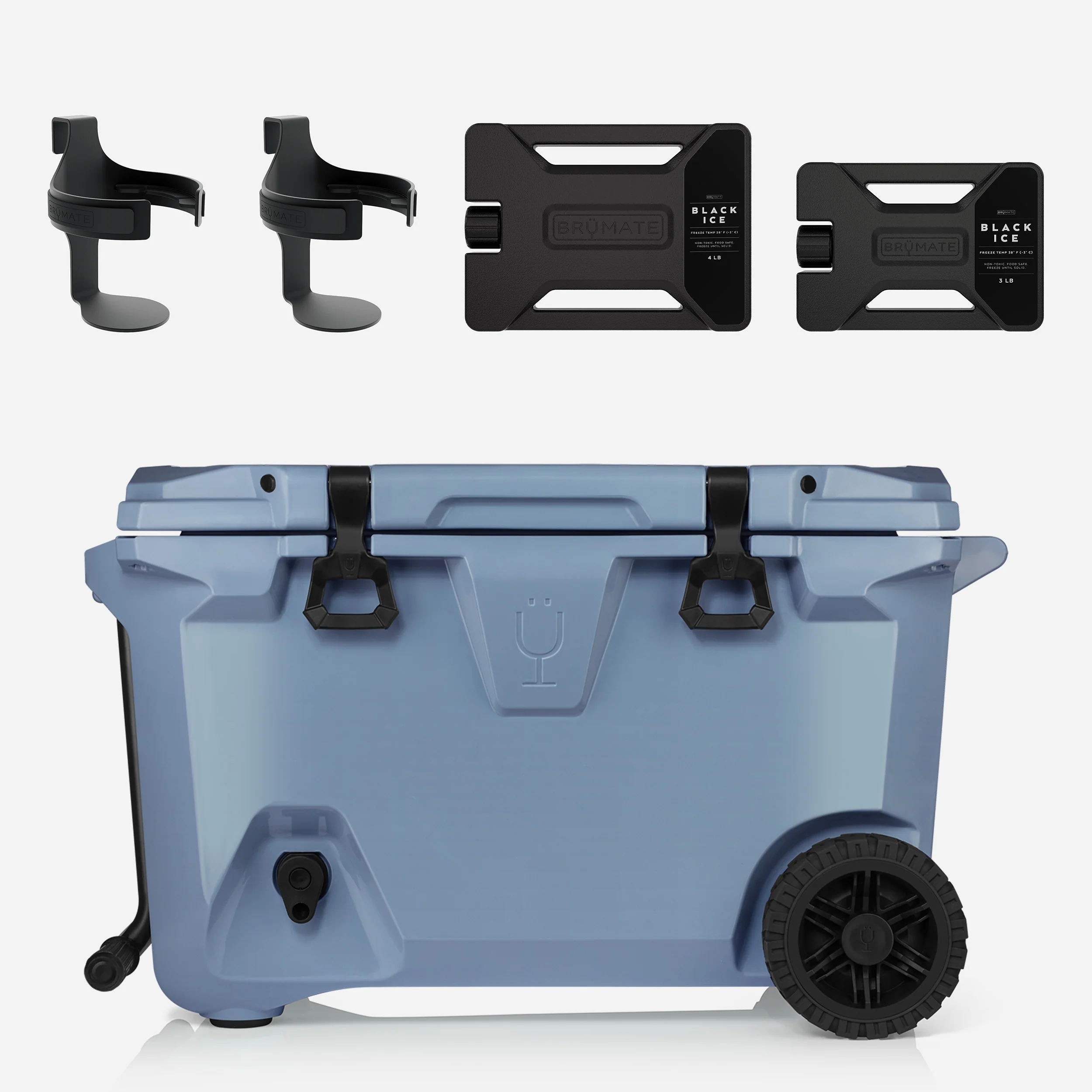 BruMate Denim – BrüTank 55-Quart Double Drink Holder Cooler Bundle Bottle