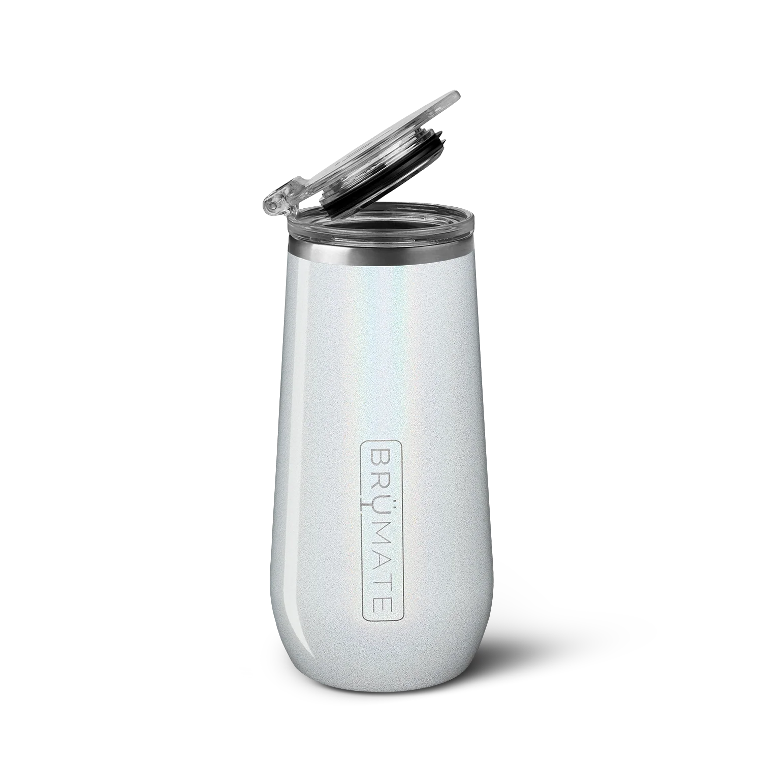 BrüMate Champagne Flute | Glitter White | 12oz