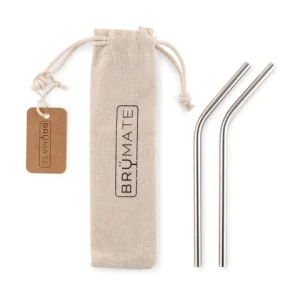 BrüMate Stainless Steel Reusable Straws | Stainless | Small