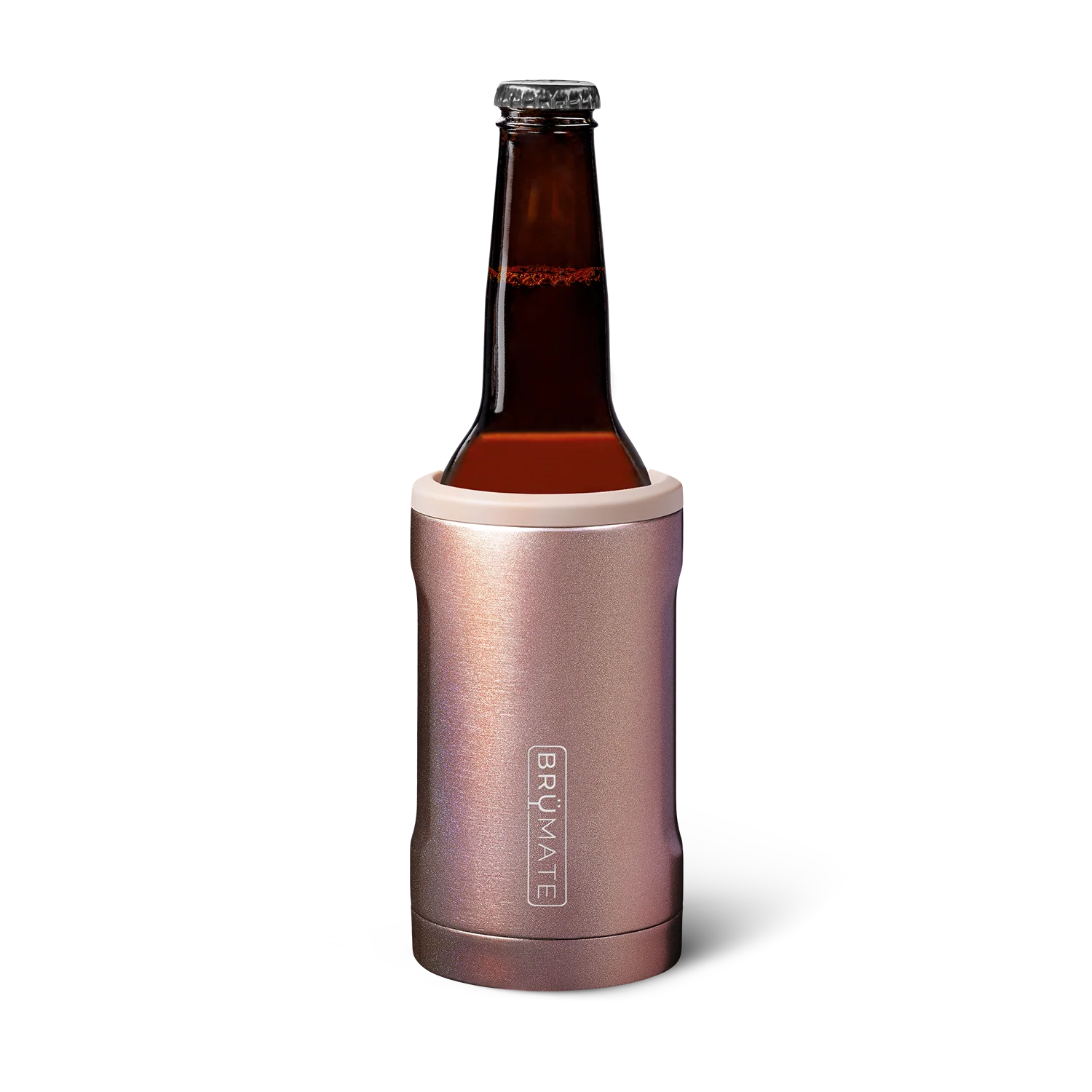 BrüMate Hopsulator Bott'l | Glitter Rose Gold | 12oz Bottles